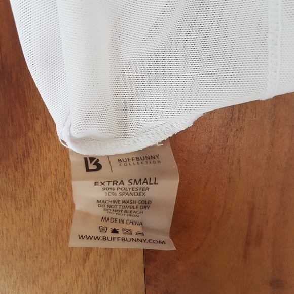 BuffBunny Sheer White Crop Top • XS - Picture 2 of 10